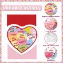 Valentine's Day Conversation Heart Bulletin Board SetSweethearts Themed Name Tags Cutouts Bulletin Board Decorations, School Classroom Chalkboard Wall Decor Valentines Party Supplies
