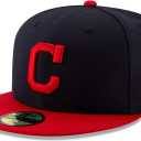 New Era Men's Cleveland Indians 59Fifty Home Navy Authentic Hat 70458576 (7