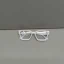 livho Oversized up to 99% Blue Light Blocking Glasses for Woman - Rectangle Fashion Glasses for Computer, Chic Preppy Frame White
