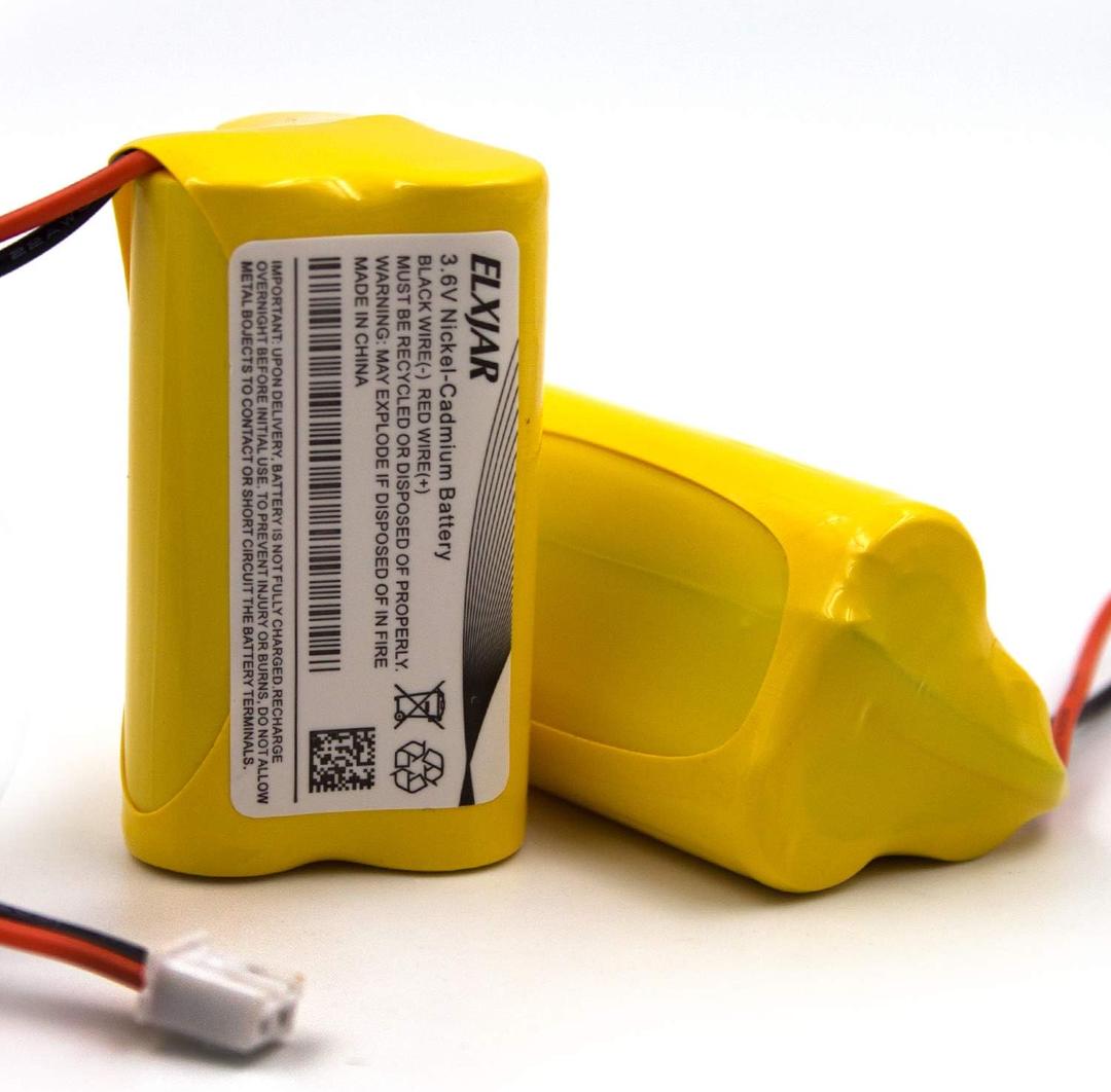 (2-Pack) 3.6V 900mAh Ni-Cd Exit Sign Emergency Light Battery, Replacement Battery for Exitronix 10010037, Max Power B2-0031 MH468886, Unitech LEDR-1 6200RP, Dantona CUSTOM-318 OSA230, Lowes 253799