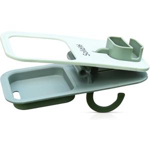 Clip-on Multifunctional Cup Holder for Beach Chairs and Desks - Easy to Use, Fits Adirondack Chairs, Phone Holder Included (Green)