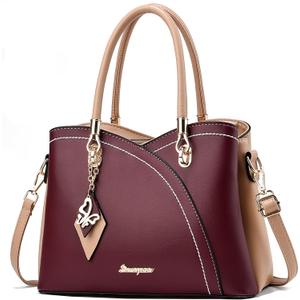 Purses and Handbags Top Handle Satchel Shoulder Bags Messenger Tote Bag for Ladies (2-1-wine Khaki)