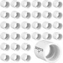 Retisee 30 Pcs 1-1/2 Inch PVC Pipe Coupling Adapter, Pipe Fitting Connector, Furniture Build Grade White PVC Connectors, SCH40 (Socket x Socket) for Home Industrial Use