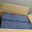 Love's cabin Oversized Queen Comforter Set, 7 Pieces in a Bag, Navy Blue