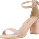 Ankis Heels for Women Open Toe Ankle Strap Chunky Heel Sandals 2.75 Inch. Size 10