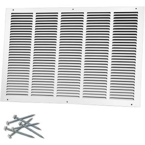 25"W x 16"H [Duct Opening Size] Steel Return Air Grille, Air Return Vent Cover for Ceiling and Sidewall - HVAC Air Vent Covers - [Outer Dimensions: 26.75"W x 17.75"H]