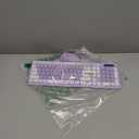 Wireless Keyboard and Mouse Combo, Full-Sized Wireless Keyboard and Adjustable DPI Mouse, 2.4GHz USB Receiver, Wireless Keyboard and Mouse for PC, Windows, Desktop, Laptop (Purple)