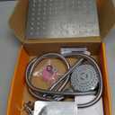 Jafeton High Pressure Rainfall Shower Head with Handheld Spray Combo  5 Spray Modes, 10" Rain Shower, Anti-Clog Nozzles, Rust-Resistant Chrome Plating & Brass, Flexible Extension Arm