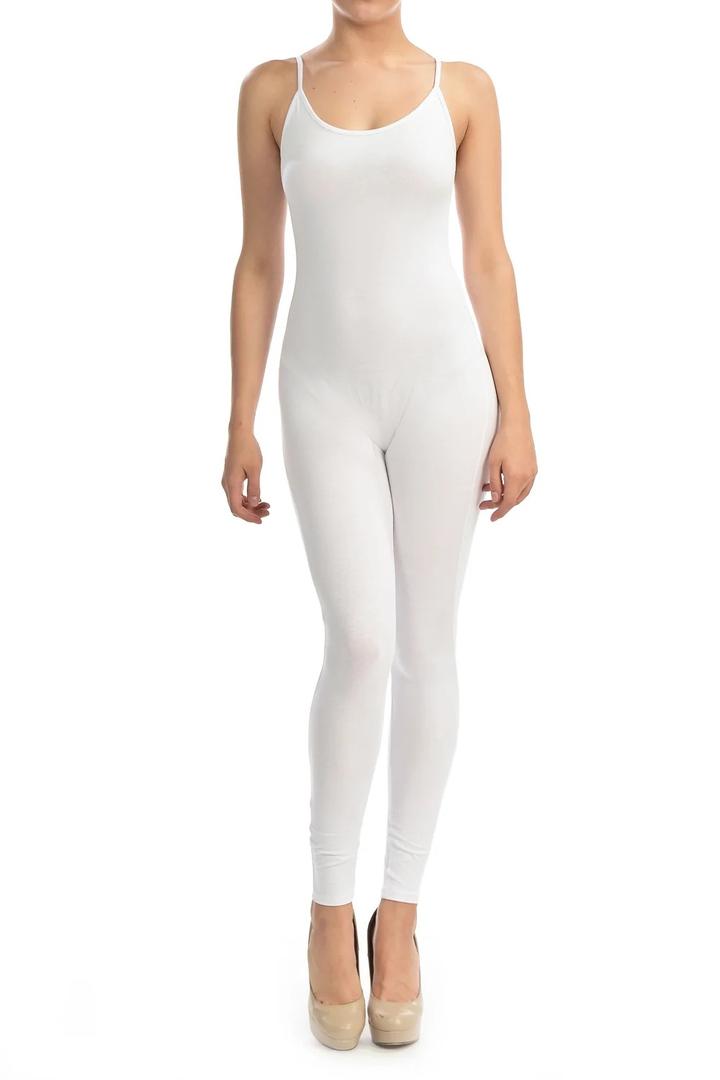 JJJ Women's Cotton Spaghetti Strapped Yoga Bodysuit, Size M