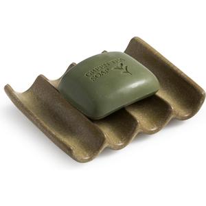 Soap Dish Bar Sponge Soap Holder for Shower, Self Draining Water Soap Saver Keeper for Bathroom and Kitchen, Yellow (Fluted)