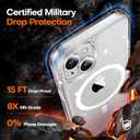 TAURI 3 in 1 Magnetic for iPhone 13 Case with 2X Screen Protectors, [Designed for Magsafe] [Not-Yellowing] Bling Cute Sparkly Phone Case for 13, Glitter Clear