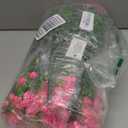 24 Bundles Outdoor Artificial Fake Flowers UV Resistant No Fade Boxwood Faux Plastic Plants for Garden Patio Porch Window Box Home Wedding Farmhouse Dcor (Pink)