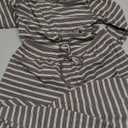 WDIRARA Women's Striped 2 Piece Pants Outfits Long Sleeve Button Down Knit Top Set Leisure Fall Casual, XS
