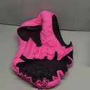 Lelepet Reversible Dog Coat Waterproof Dog Jacket Windproof Puffer Vest for Winter Warm Lightweight Coats for Large Dogs Adjustbale Hook & Loop Pet Apparel with Leash Hole, Pitbull, Rose Red, XL