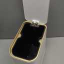 Small Bathroom Trash Can with Lid Soft Close, 5L / 1.3 Gallon Slim Garbage Can with Removable Inner Bucket, Step Stainless Steel Trash Bin for Office, Bathrooms, Bedroom, Living Room (White)