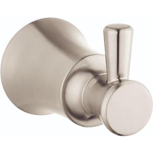 hansgrohe Hook 2-inch Single Hook in Brushed Nickel, 04788820