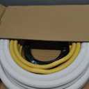20FT Mini Split Line Set 1/4*1/2 OD HVAC Copper Tube Pipe Extension,3/8 Thickened PE Insulation Coil Air Conditioner Twin Copper Line Heating Equipment Hose with Flared Nuts (20FT (1/4+1/2) with wire)