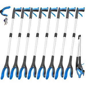 8 Pack 32 Inch Grabber Reacher Tool, Heavy Duty Lightweight Trash Picker Upper Grabber for Elderly Assist, Easy-Grip Non-Slip Handle, Multi-Use Home Outdoor Community Cleanup Mobility Aid Tool