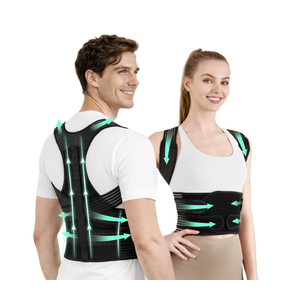 Back Brace Posture Corrector for Women and Men, 4-Point Back Support System for Upper/Lower Back Pain Relief, Scoliosis & Hunchback Correction, Adjustable & Breathable Shoulder Straightener, Medium