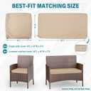 3 Pack of Outdoor Seat Cushion Replacement Set Suitable for 4 Pieces of Wicker Rattan Furniture Terrace Guest Set Sofa Chair (36x18x2, 18x18x2), Only Cover