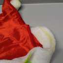 Q1nopo 3PCS Monster Cosplay with Furry Beard for Adults, Kids' Santa Hat with Beard, Monster Hat with Eyebrows for Christmas Party, Furry Green Costume