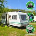 2 Pcs RV Magnetic Door Buckles Provide Windproof Door Stops For Rv Campers, Keeping The Doors Open And Protected From Impact And Damage.Essential Accessories For Travel Camping (White, Black)