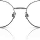 Polo Ralph Lauren Men's PH1217 Round Prescription Eyewear Frames, Semishiny Dark Gunmetal/Demo Lens, 52 mm