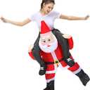 Inflatable Santa Claus Costume for men Xmas Santa Suit Blow Up Costume Adult Christmas Suit