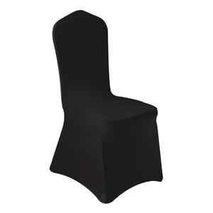 Wexninaz 9Pcs Black Washable Removable Universal for Wedding Party Dining Banquet Polyester Spandex Stretch Slipcovers Chair Covers
