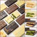 Silicone Chocolate Candy Bar Molds, Rectangle Wax Melt Molds for Lover Mothers Fathers Day DIY Chocolate Gift (1 Cell 10 Section)
