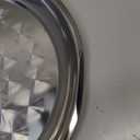 Winco Round Tray with Swirl Pattern, 16-Inch, Stainless Steel