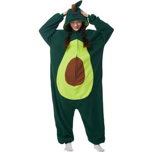 Fruits Costume Adults Onesies Unisex Pajamas Cosplay Fruits Plush Halloween Jumpsuit for Men Women, Small
