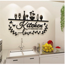 Kitchen Wall Decor 3DDIY Silver Black Bless This Home for Kitchen Decor Wall Art for Dining Room Living Room Decoración para Cocina