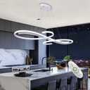 Modern LED Pendant Lights for Kitchen Island, Dimmable 39.75" Linear LED Chandelier Light Fixture, Upgraded Dining Room Ceiling Hanging Light Fixtures Height Adjustable, 39.37in