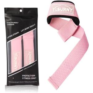 YLSURNY Lifting Wrist Straps (Made of Premium Cotton & Padded)-for Weightlifting, Bodybuilding, Powerlifting, Strength Training, & Deadlift, Set Of 2