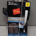 Hanes Men's Underwear Boxer Briefs Pack, 3-Pack, Total Support Pouch, Sexy Men's Underwear, Long or Short-Leg Underwear Boxer Briefs, L