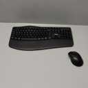 Wireless Keyboard and Mouse Combo,2.4G Full Size Wave Keys Ergonomic Keyboard with Wrist Rest for Natural Typing, 3 DPI Adjustable Ergonomic Silent Mouse for Computer/Laptop/Windows/Mac (Black)