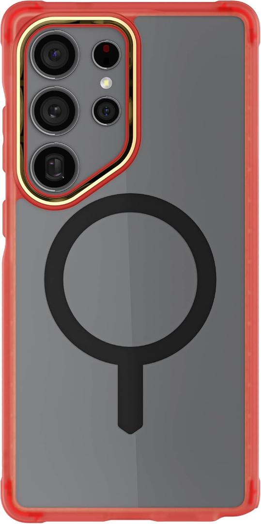 Ghostek Covert Clear S25 Ultra Case for Women with MagSafe Magnetic Ring, Slim Thin Shockproof Phone Cover Compatible with Samsung Galaxy S25Ultra 2025 (6.9") (Pink)