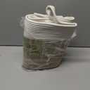 Goodpick Woven Storage Basket, Cotton Rope Basket for Dog Toys, Books, Stylish Gift Basket with Handles, 13 x 10 x 9 Inches Square Baskets for Organizing, Brown and White