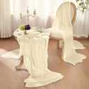 6 Pack Beige Table Runner Graduation Cheesecloth120 Inch Boho Rustic Gauze 10 FT Cheese Cloth Table Runners Decorations for Mother's Day Birthday Baby Shower Wedding Holiday Home Party Decor, 10ft x 6 pcs