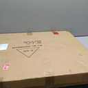 24" x 32" Wall Mount Wood Beaded Frame Oval Mirror, Warm Brown Real Glass Modern Farmhouse Decorative Mirror for Bathroom Vanity, Entryway, Bedroom