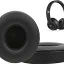 Ear Pads Cushions for Beats Solo3/Solo2 A1796/B0534 Wireless Headphones with Upgraded Memory Foam& Sweat-Proof Protein Leather (Black)