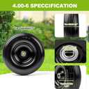 13Inch Wheelbarrow Tires 4.00-6 Flat Free Tire And Wheel with 5/8" & 3/4" Bearings, 1.75" Centered Hub for Wheelbarrow/Wagon/Trolley/Garden Scooter Cart,1Pack