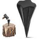 1 Pcs 4 Lbs Wood Splitting Wedges Manual Log Splitter Wedge 4-Direction Diamond Design Forged Steel Tool for Easy Wood Splitting Splits Firewood into 4 Pieces Less Effort (Black)