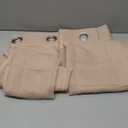 NICETOWN Taupe Sheer Curtains 90 inches Long, Grommet Airy & Elegant Light Filtering Soft Sheer Lightweight Window Treatment for Bedroom/Living Room, W54 x L90, 2 Panels