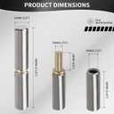 20 Pcs Weldable Barrel Hinges 3 Weld On Barrel Hinges, Carbon Steel Weldable Bullet Door Hinges, Heavy Duty Detachable Gate Hinge for Swing Door, Trailer Ramp, Pin OD 1/2 inch