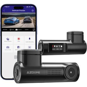 AZDOME Dash Cam Front, 1296P HD Wireless Dash Camera,Dash Cam for Cars Built in WiFi Voice Controlled,Super Night Vision, 130 Wide-Angle, Loop Recording,G-Sensor,24 Hours Parking Monitor,Time-Lapse (M330)