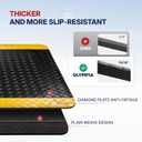 NORTHSKY Olympia Anti Fatigue Mat Industrial, Standing Mat, Yellow Border Safety, 3 x 2 ft, 15/16" Thick, Advanced High-Density Memory Foam, for Workshop Workstations, Laboratory Benches