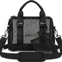Black Mini Mesh Duffle Bag w/ Coin Purse, Adjustable Strap & Handles Travel Mesh Duffel with Adjustable Shoulder Strap, Top Handles, and Attached Coin Purse. Ideal for Gym, Travel, And Daily Use