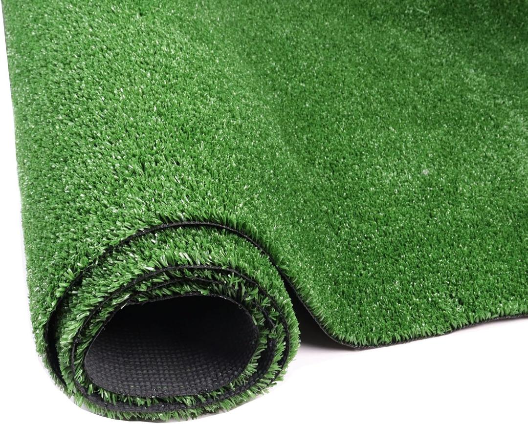 FREADEM Artificial Grass Turf Lawn, 4FTx6FT Indoor Outdoor Garden Patio Landscape Synthetic Grass Mat Party Carpet, Fake Grass with Drainage Holes, Customized Sizes, Soft for Kids and Pets